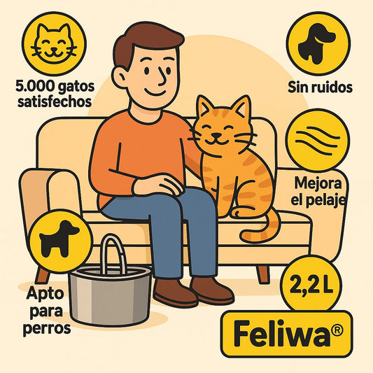 Fuente de agua para gatos de acero inoxidable INOX 304