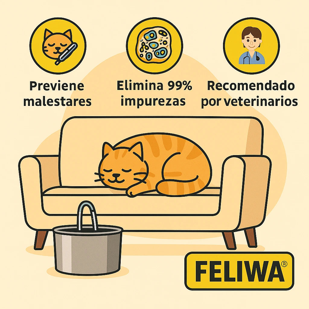 Fuente de agua para gatos de acero inoxidable INOX 304
