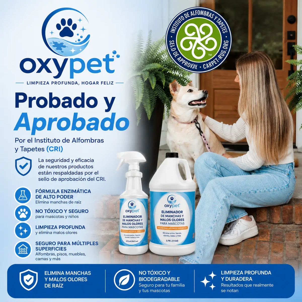 Quitamanchas y Antiolor de Oxígeno Activo para Mascotas — 500 ml