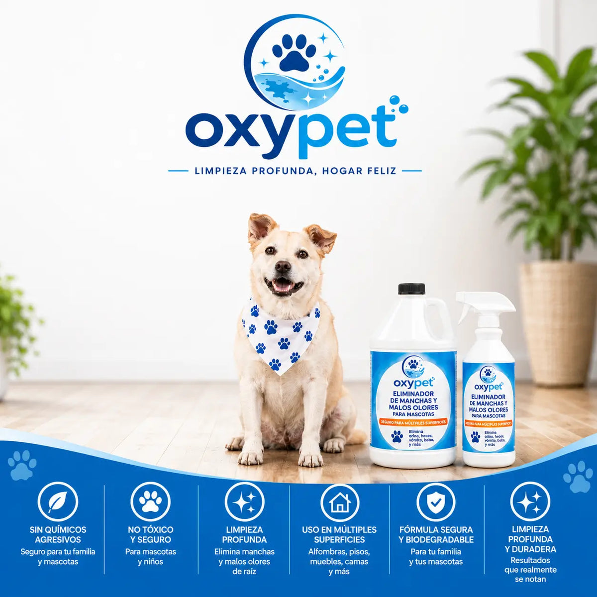 Quitamanchas y Antiolor de Oxígeno Activo para Mascotas — 500 ml