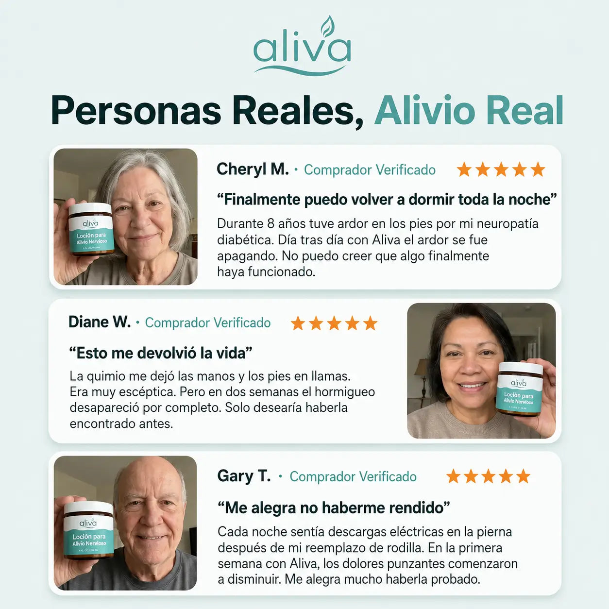 Loción de Alivio Nervioso — Calma el Ardor y el Hormigueo, Dura Toda la Noche